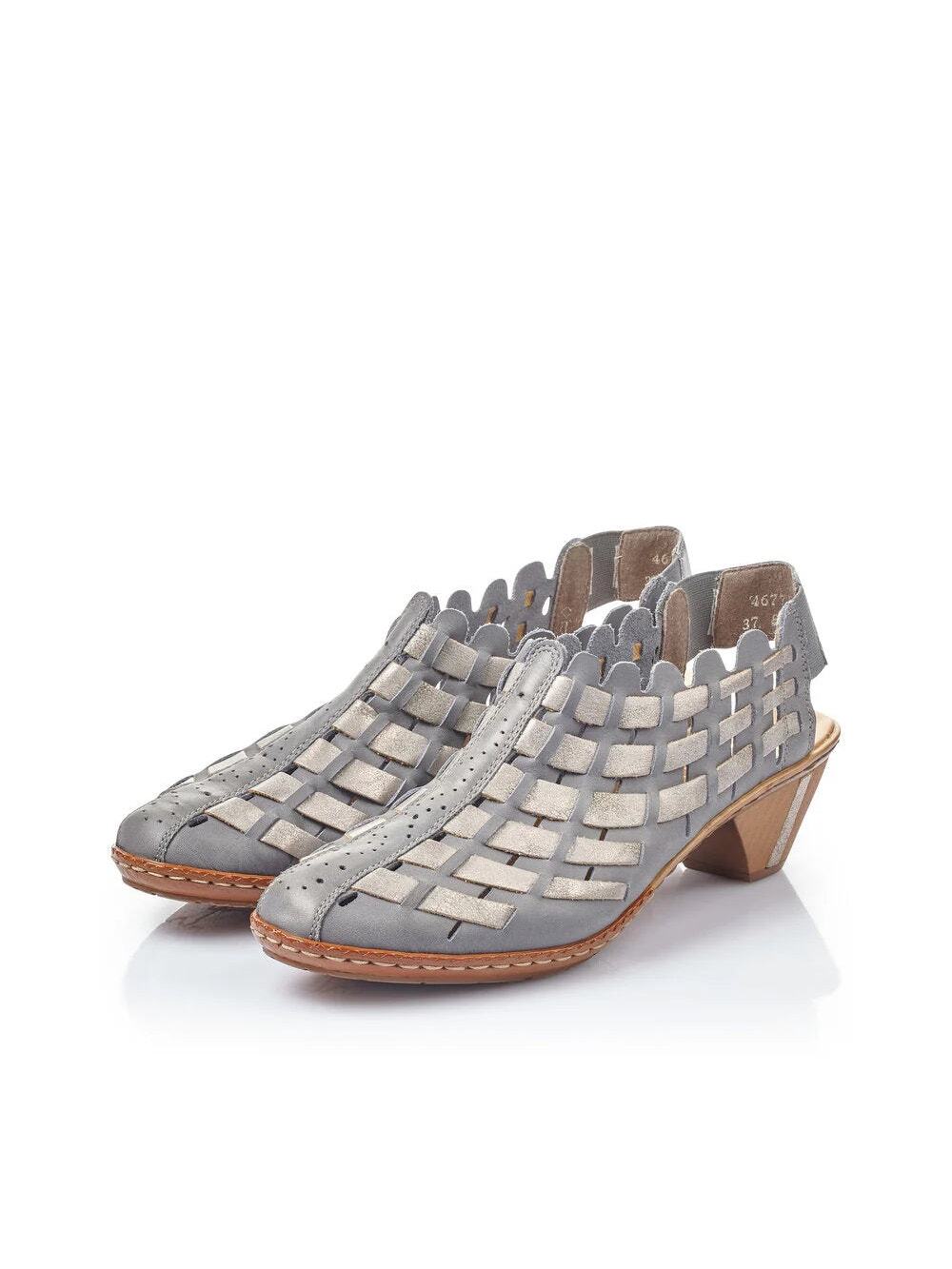 Rieker Sina 78 Heel‎ Azur Grey Women's Size 36 US 5.5 Antistress Lightweight